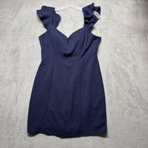 CITY STUDIO SZ 15 FANTASTIC NAVY BLUE DRESS W BACK CRISS CROSS CLOSURE